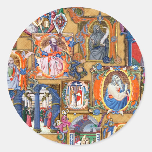 Adesivo Redondo Iluminação Medieval (Frente)