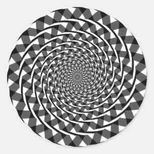 Adesivo Redondo Ilusão espiral de Fraser