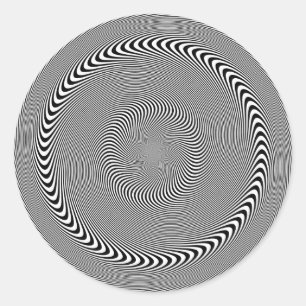 Adesivo Redondo Ilusão Óptica - A hipnose ficou fácil