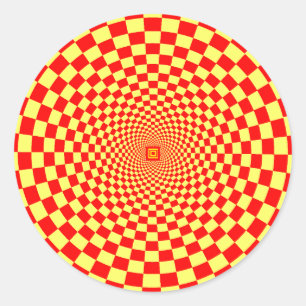 Adesivo Redondo Ilusão óptica hipnótica