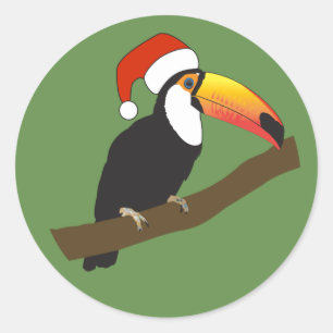 Adesivo Redondo ilusima Christmas Toucan