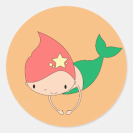 Adesivo Redondo Ilusima Cotton Candy Mermaid