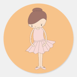 Adesivo Redondo ilusima Isabella Ballerina Orange