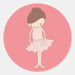 Adesivo Redondo ilusima Isabella Ballerina Peach