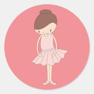 Adesivo Redondo ilusima Isabella Ballerina Peach