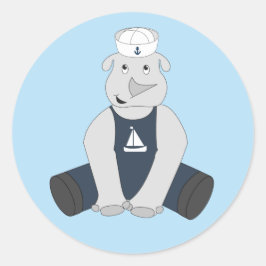 Adesivo Redondo ilusima Rhino Sailor