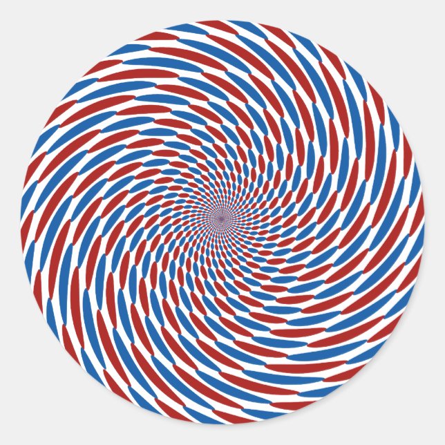 Adesivo Redondo Ilusões Espirais Burst (Frente)
