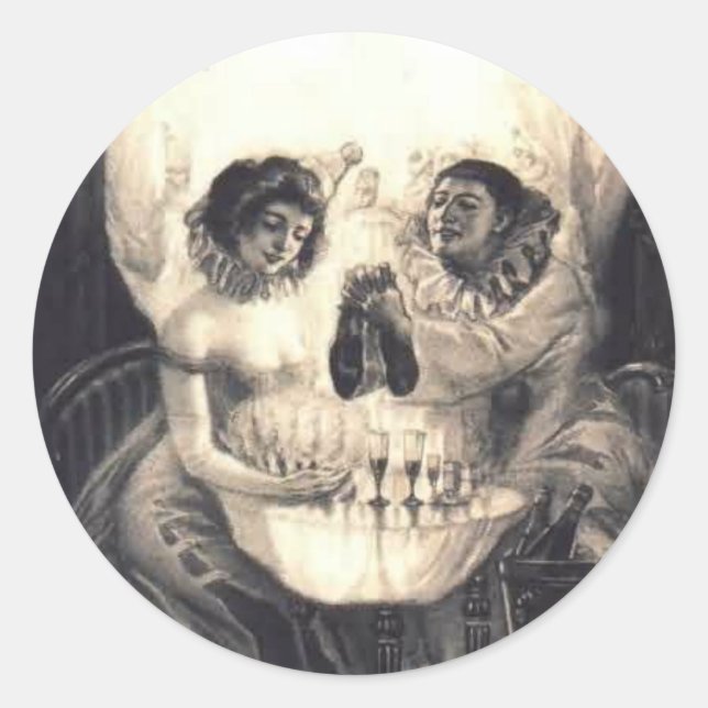 Adesivo Redondo Ilusões ópticas (Frente)