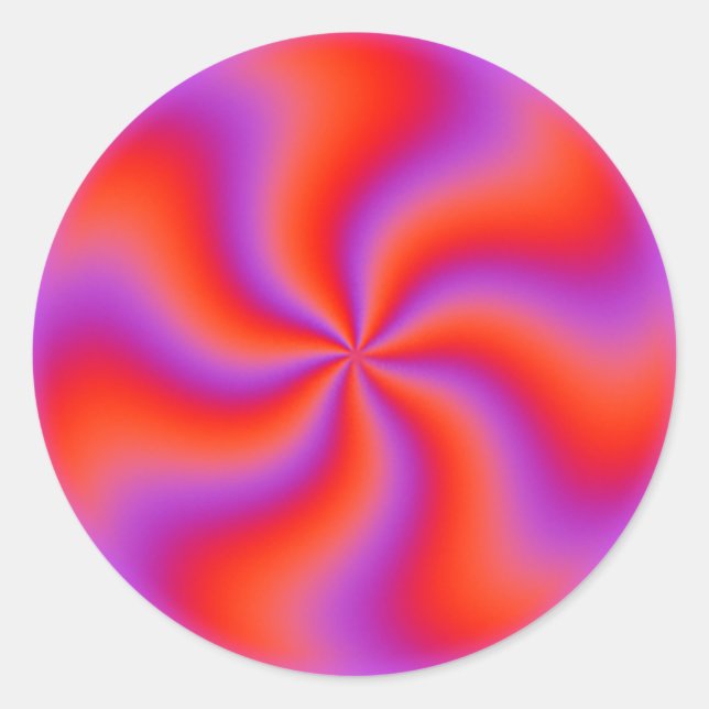 Adesivo Redondo Ilusões Ópticas Espirais Hiponéticas Engraçadas Ne (Frente)