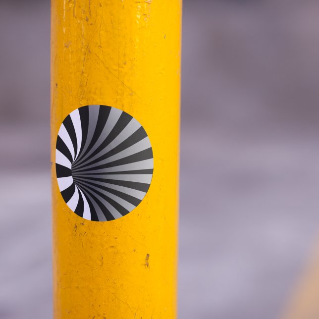 Adesivo Redondo Ilusões Ópticas Hipopóticas Psicedélica Espiral (Criador carregado)