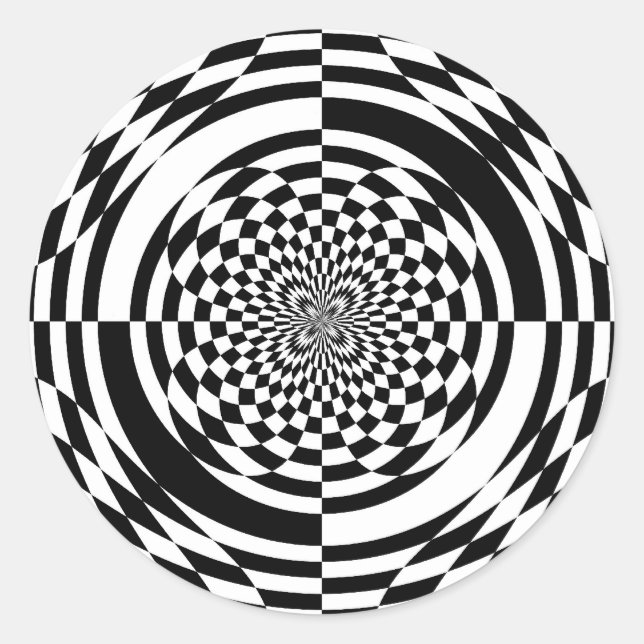 Adesivo Redondo Ilusões óticas