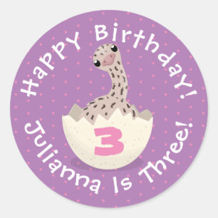 Adesivo Redondo Ilustração de desenho animado de bébé-borbolet