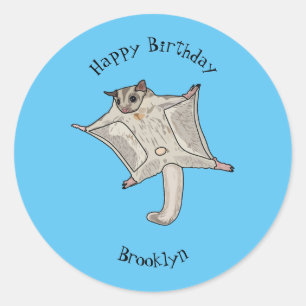 Adesivo Redondo Ilustração de desenho em forma de planador de açúc