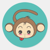 Ilustração de macaco Kawaii Cute