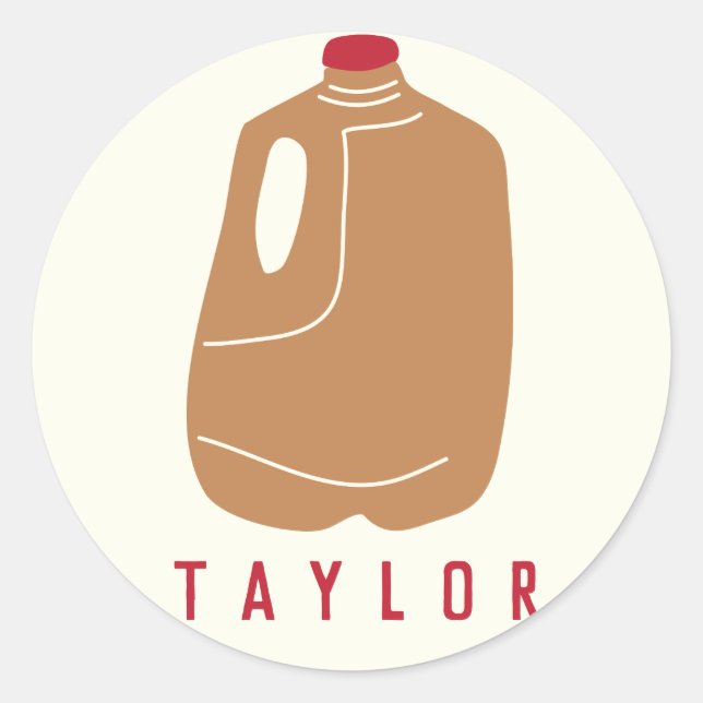 Adesivo Redondo Ilustração do Jug de Sidra Apple (Frente)