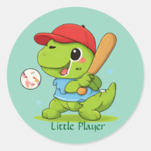 Ilustração Esportiva de Dinossauro de Beisebol T-R