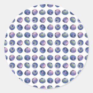 Adesivo Redondo Ilustração geométrica da aguarela da fruta do