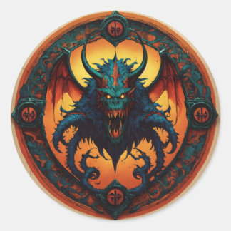 Adesivo Redondo Ilustrar um emblema poderoso de exportação