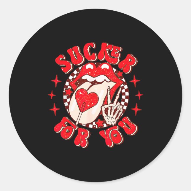 Adesivo Redondo I'm A Sucker For You Candy Heart Love Happy Valent (Frente)