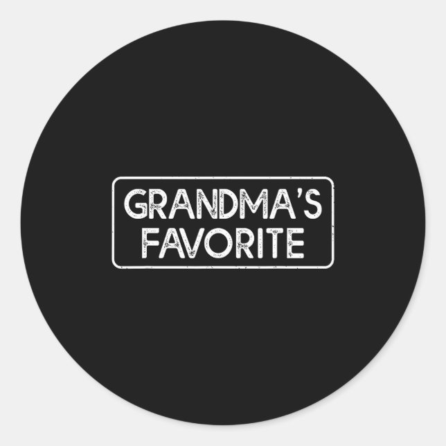 Adesivo Redondo I'm Grandma's Favorite Funny Grandson Granddaughte (Frente)