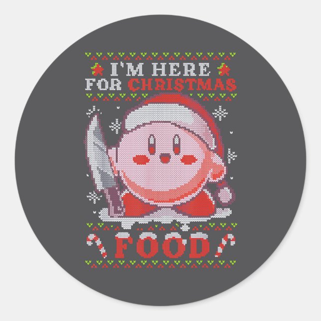 Adesivo Redondo I'm Here For Christmas Food  (Frente)