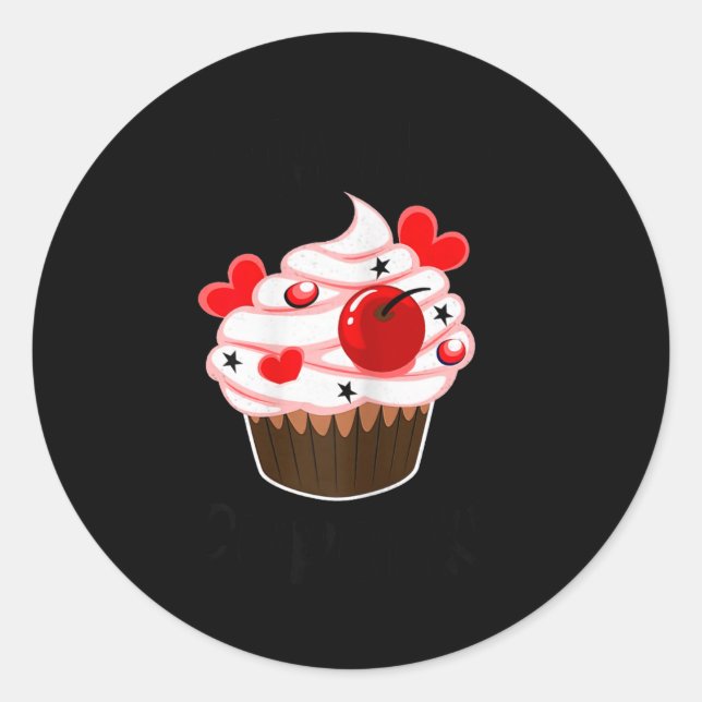 Adesivo Redondo I'm His Cupcake I'm Her Studmuffin Valentine Match (Frente)
