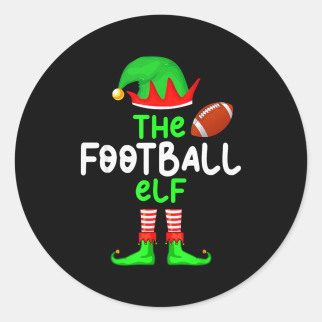Adesivo Redondo I'm The American Football Elf Christmas Matching P (Frente)