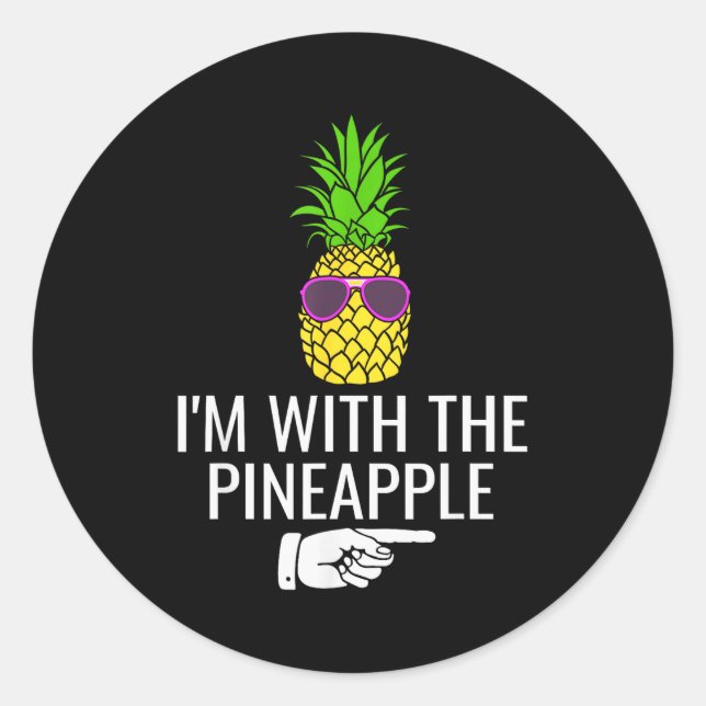 Adesivo Redondo I'm With Ne Shirt Funny Ne Halloween Costume  (Frente)