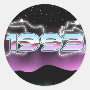 Adesivo Redondo Ímã eletrônico de 1993