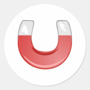 Adesivo Redondo Ímã em ferradura