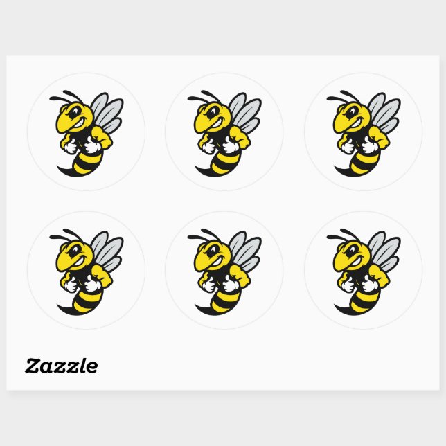 Adesivo Redondo Imabee Reversed Funny Bee (Folha)