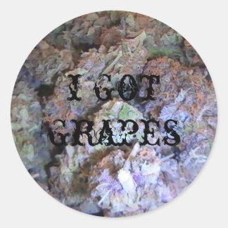 Adesivo Redondo Imagem 005, tenho uvas