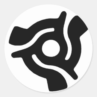 Adesivo Redondo Imagem central do registro retrorreflector LP 45s