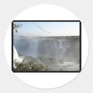 Adesivo Redondo Imagem das cachoeiras! Foz de Iguaçu!
