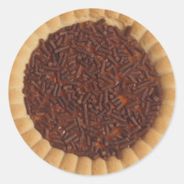 Adesivo Redondo Imagem de Biscoito de Bolinho de Atalho