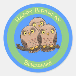 Adesivo Redondo Imagem de desenhos animados de feiticeiros