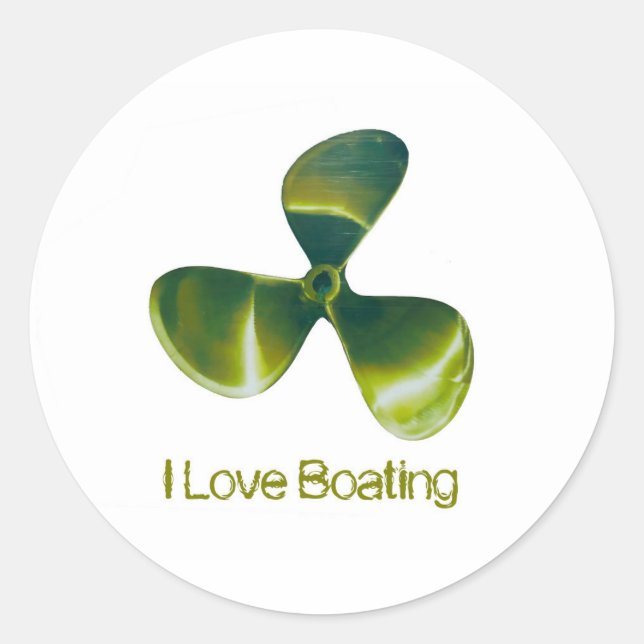 Adesivo Redondo Imagem do Boat Propeller Classic-Round-Sticker-bri (Frente)