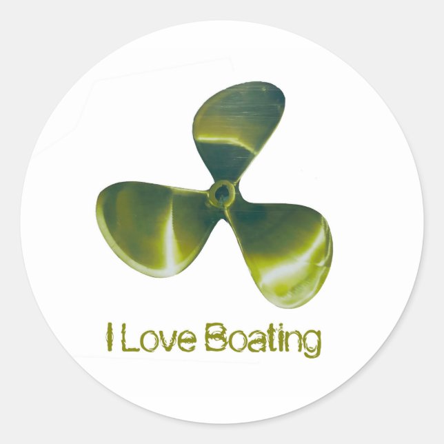 Adesivo Redondo Imagem do Boat Propeller Classic-Round-Sticker-bri (Frente)
