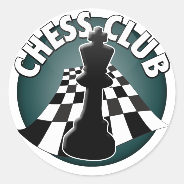 Adesivo Redondo Imagem do Jogador do Chess Club (Frente)