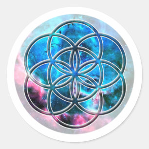 Adesivo Redondo Imagem do número 7: a Semente de Vida