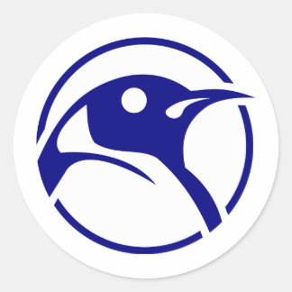 Adesivo Redondo Imagem do Penguin linux