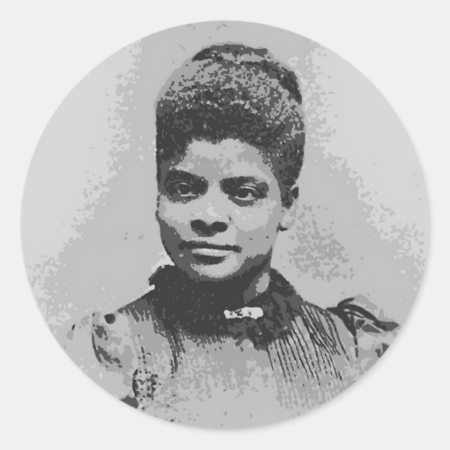 Adesivo Redondo Imagem Ida B Wells (Frente)