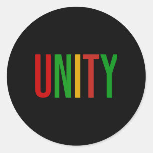 Adesivo Redondo Imagem Negra Mês Unity Pan African Colors Stick