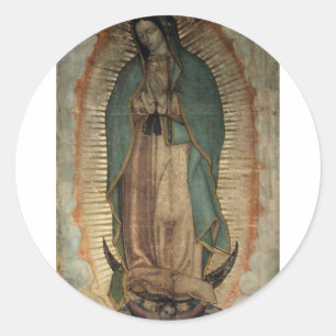 Adesivo Redondo Imagem original de nossa senhora de Guadalupe