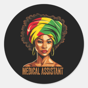 Adesivo Redondo Imagens médicas instantâneas afro-americanas