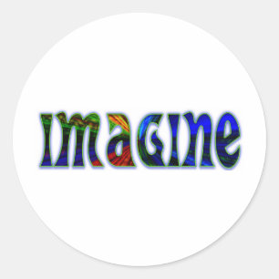 Adesivo Redondo Imagine