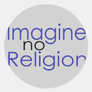 Adesivo Redondo Imaginem nenhuma religião