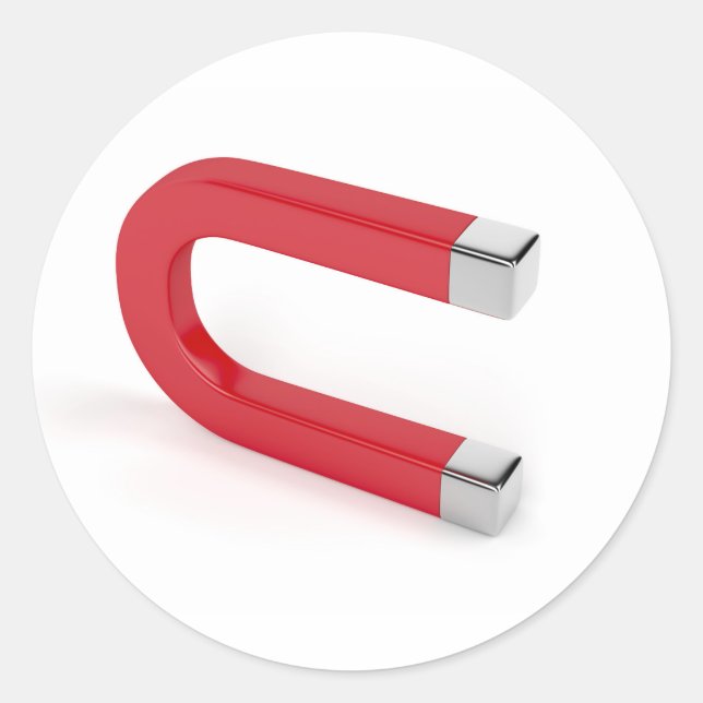 Adesivo Redondo Íman de ferradura (Frente)