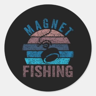Adesivo Redondo Ímãs de pesca magnética pescador pescador