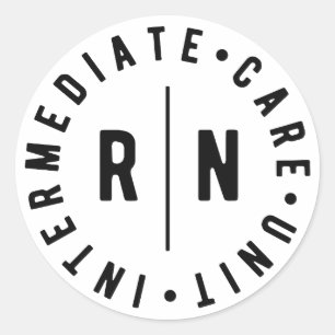 Adesivo Redondo IMCU da unidade de atendimento intermediário